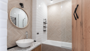 Nowoczesny blat w łazience Nowoczesny blat w łazience